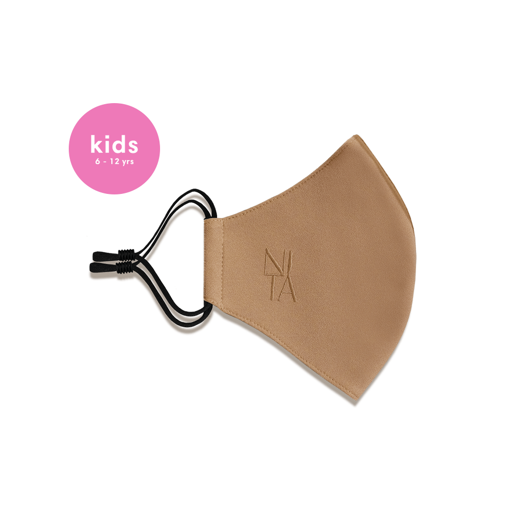 Foundation Face Mask with Earloop in Almond (Kids)