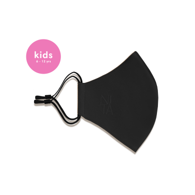 Foundation Face Mask with Earloop in Charcoal (Kids)