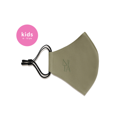 Foundation Face Mask with Earloop in Olive (Kids)