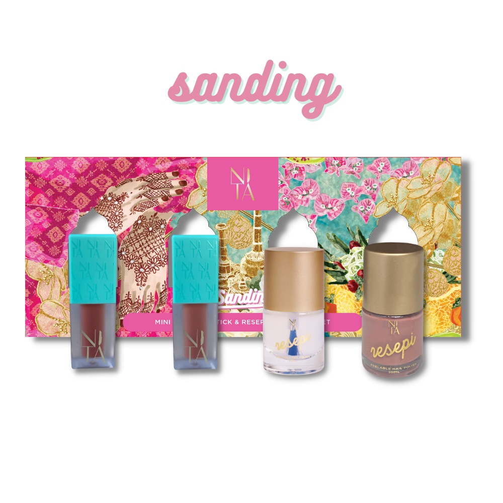 Sanding Mini Liquid Lipstick and Nail Polish Set
